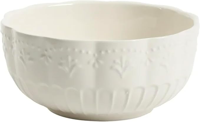Gorgeous Durable Stoneware 12-Piece Plates &amp Bowls Dinnerware Set Linen