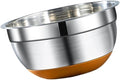 Stainless Steel Salad Mixing Bowl With Lid Non-Slip Silicone Bottom Fruit Vegetable Bowls Egg Beater Basin Dough