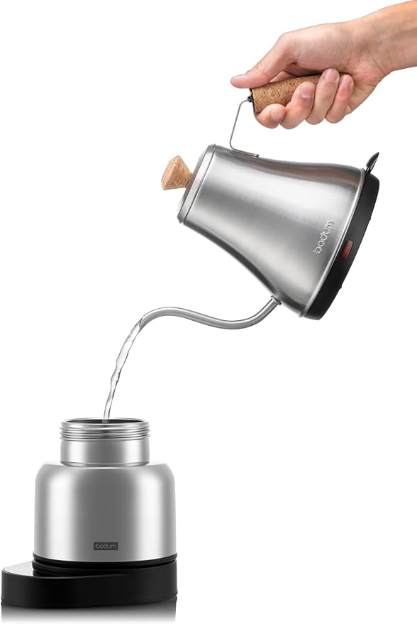 Bodum 17oz Chambord Electric Espresso Coffee Maker Plastic Carafe w/Wi-Fi Control &amp Programmable Timer Polished Stainless Steel