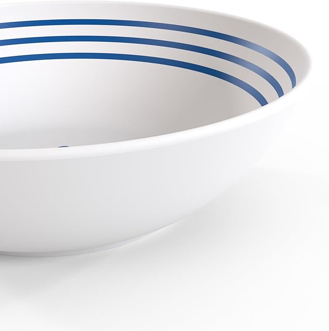 TervisHome Melamine - 12-Piece Dinnerware Set | MediterraBlue Collection | Durable Stoneware-like Quality Dishwasher Safe Perfect for Indoor and Outdoor Use