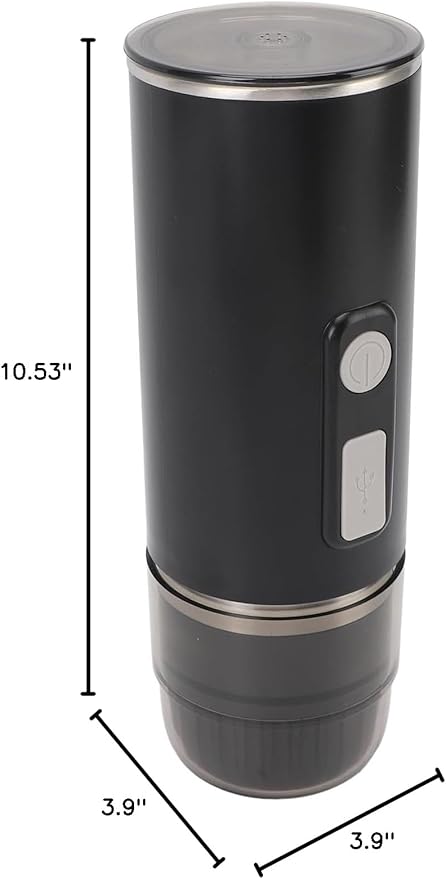 Dpofirs Portable Compact Coffee Maker Professional Coffee Machine for Car Ground Capsule with 800mAh Battery Camping Hiking Picnic