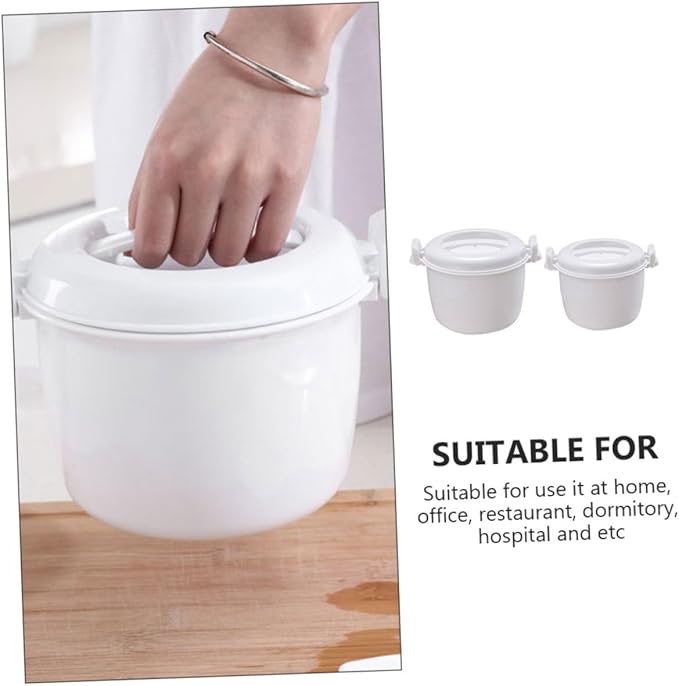 2pcs Practical Rice Cooker Set Microwave Rice Cooker Making Tool Household