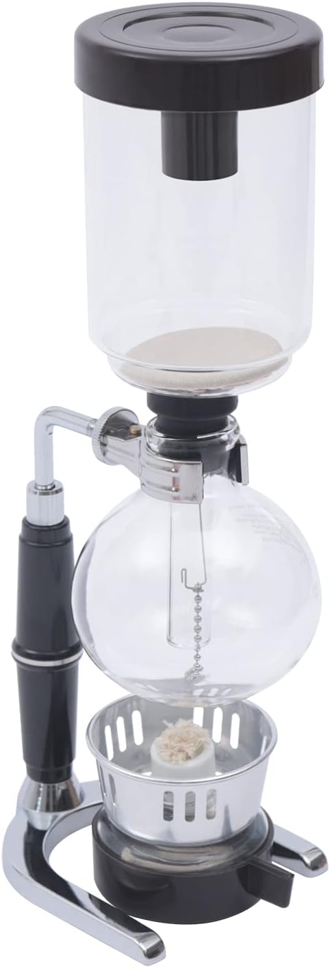 DYRABREST Siphon Syphon Coffee Maker 5-Cup Coffee Syphon Tabletop Siphon (Syphon) Coffee Maker 500ml Borosilicate Tabletop Vacuum Coffee Maker for Home Coffee Shops and Offices (500ml Black)