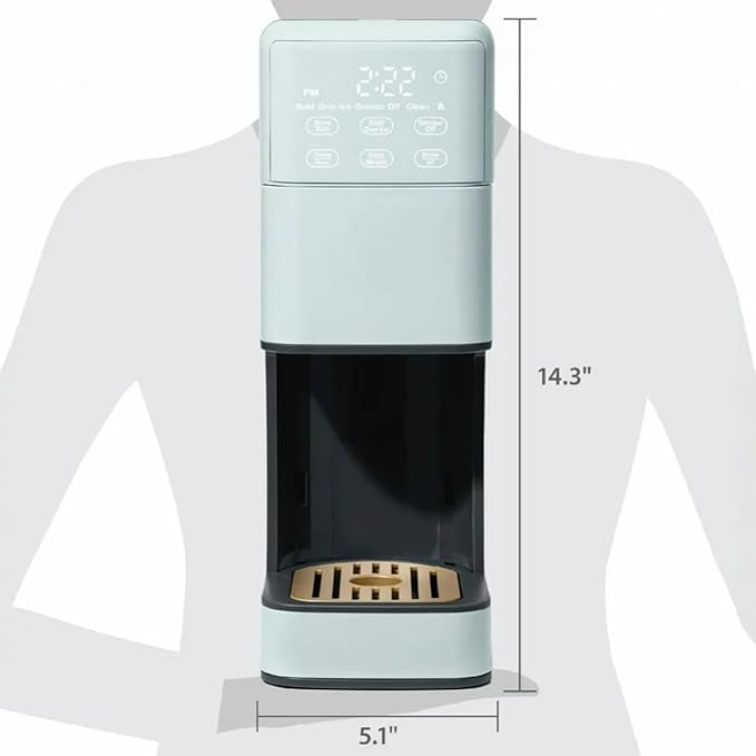 Programmable Single Serve Coffee Maker with Integrated Burr Grinder Touch Controls Fresh Custom Brew Compact Design Easy to Use
