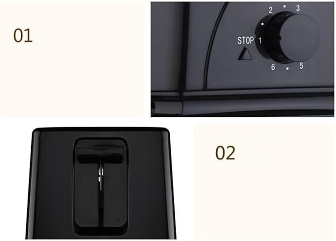 BH 002 8.1x4.5x6.3in Automatic Toaster Extra Wide Slot Toaster Multifunctional 2 Slice Toaster for Home Breakfast Machine AC 220V
