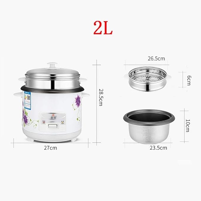 Electric cooker Rice Cooker Home Intelligent Insulation Multi-function Quality Inner Pot Spoon Steamer And Measuring Cups (5L) ()
