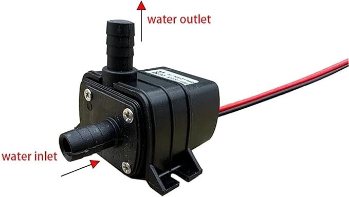 Silent Fish Tank Pump DC 12V 24V Solar brushless Motor Pool Circulation Submersible Pump(12V 4.8W)