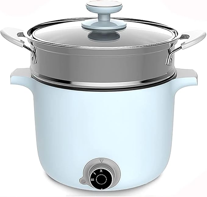 Household Electric Rice Cooker Household Multifunctional Mini Rice Cooker/Frying Pan/Wok/Soup Pot Ceramic Non-Stick Pot For 1-2 People(Style 3)