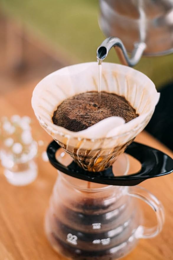 Hario V60 Glass Coffee Dripper Size 02 Black