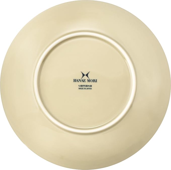 Hanae Mori MB6500-184 Curry Plate Pasta Plate Deep Plate 4 Pieces Dinnerware Set Diameter 8.3 x Depth 1.6 inches (21 x 4 cm) Floral Pattern Dishwasher Safe Microwave Safe Tableware Gift