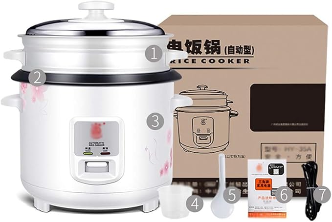 Household Rice Cooker And Steamer-keep Warm Function Mini Rice Cooker With Spatula And Measuring Cup For 1-8 People(6L)