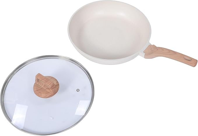 10 Piece Nonstick Cookware Set Lightweight Aluminum Alloy Pots and Pans Set with Granite Coating Induction Cookware Pan Protectors Included Easy to Kitchen Utensils for