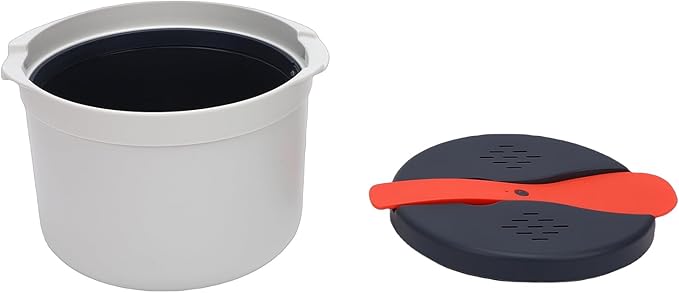 Pssopp Microwave Rice Cooker Rice Cookers Cooker Set Perfect for Small Kitchens and Dorm Rooms Cooking Pasta Vegetables Microwave Steamer and Pasta 2L