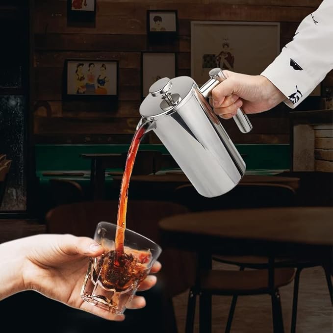 Coffee Maker French Press Stainless Steel Espresso Machine Double-Wall Insulated Tea Pot