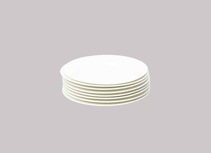 Bone China Rim Shape Elegance White 40pc Dinnerware Set