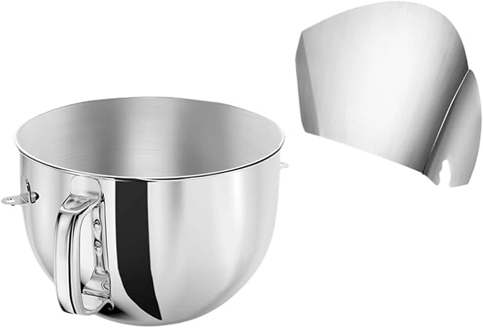 Stainless Steel Bowl With Handle + InletCompatibility For KitchenAid 6Q Bowl-Lift Stand Mixer Accessories