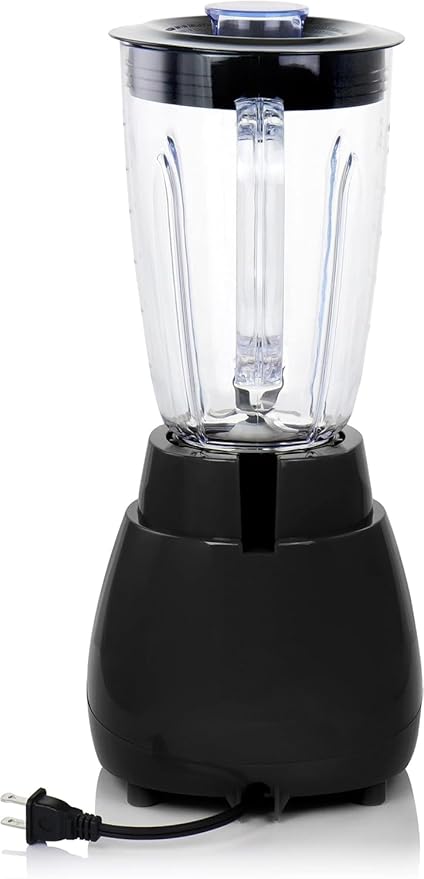 10-Speed Countertop Blender with 50oz Shatterproof Jar – 350-Watt Electric Blender with Pulse Function &amp Stainless Steel Blade – White &amp Black Kitchen Mixer for Smoothies Ice &amp More (Blac