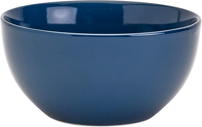 Tabletops Gallery 12-Piece Isabella Patterned Ceramic Dinnerware Set of Kitchen Dishes Dinner Plates Cereal Bowls Service for 4 Blue