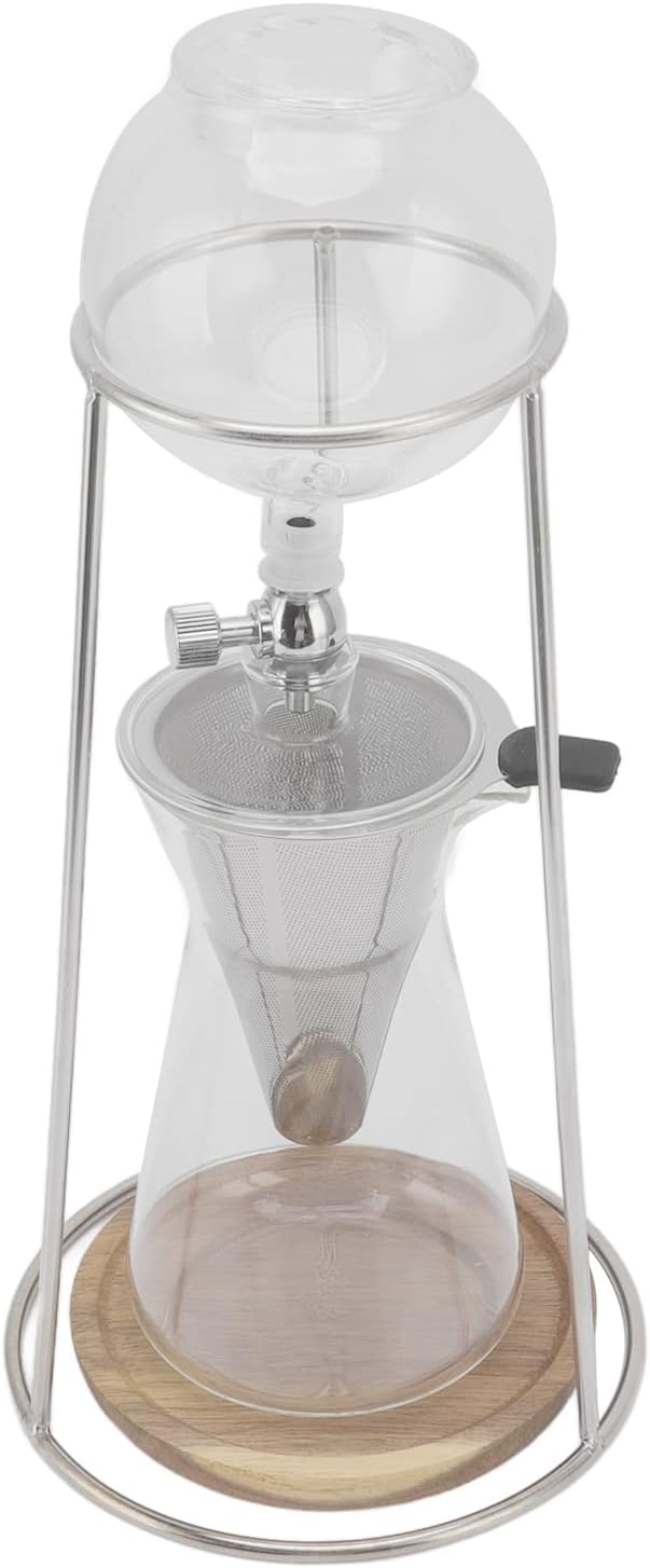 Drip Tower Coffee MakerLarge Capacity Reusable Glass Iced Coffee Maker Iced Tea Maker for Cafe Home Kitchen