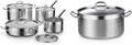 Cooks Standard 8-Piece Stainless Steel Kitchen Cookware Set with 9 Quart Stockpot and Casserole