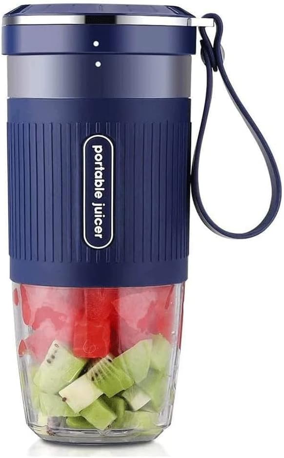 Personal Blender Making Shakes and Smoothies BPA Free Portable Travel Bottle - Dishwasher Safe(Blue)