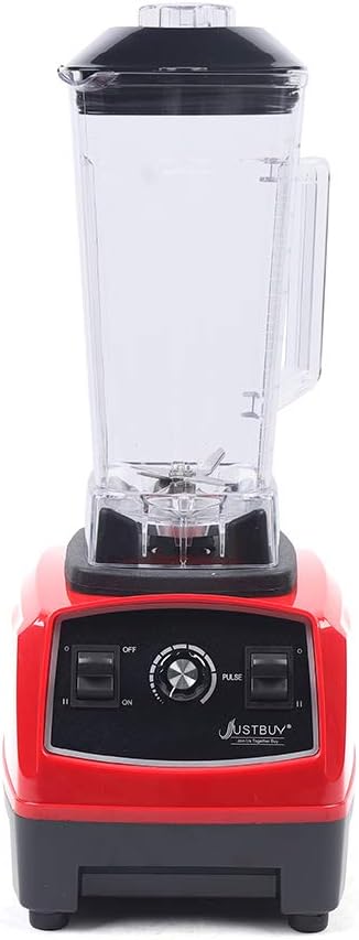 Blender 3HP 2200W Heavy Duty Commercial Grade Blender Mixer Juicer High Power Food Processor Ice Smoothie Bar Fruit Blender(US Stock) (Red)