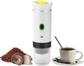 Portable Electric Espresso Coffee MakerSelf-Heating Car Espresso Maker3-in-1 Espresso Makerfor Camping RV Travel Office (white)