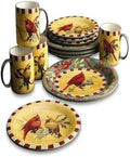 Lenox Winter Greetings Everyday Cardinal 12-Piece Dinnerware Set Service for 4