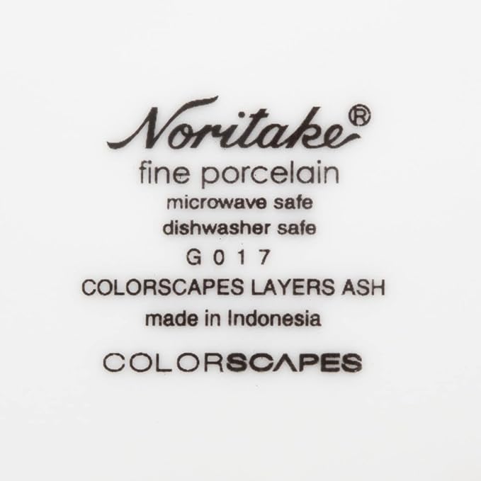 Noritake Colorscapes Layers Ash 12-Piece Coupe Dinnerware Set Service for 4