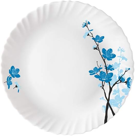 Larah By Borosil Mimosa Opalware Dinner Set 21-Pieces White