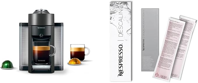 Nespresso Vertuo Coffee and Espresso Maker by De'Longhi Graphite Metal Descaling Kit