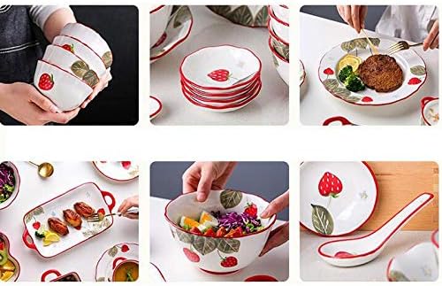 Ceramics Dinner Set Kitchen and Dining Service Creativity Kitchen Dinnerware Set Plates Dishes Bowls Plates and Bowls Set for Picnic RV Use Creativity Villa Table Decor