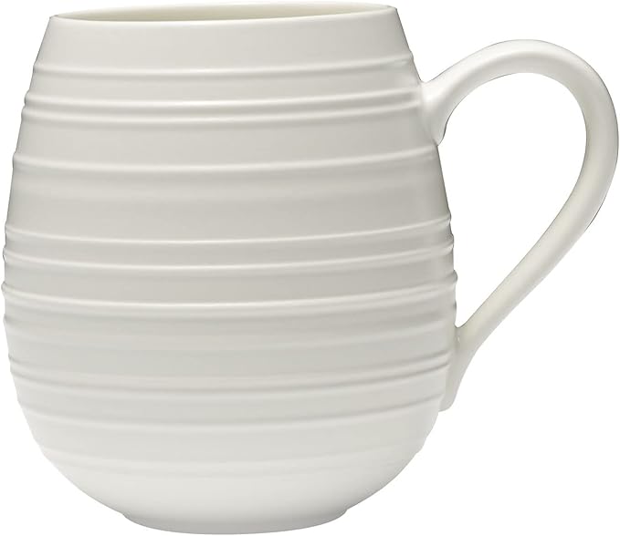 Mikasa Swirl Coupe 16 Piece Dinnerware Set Service For 4 White