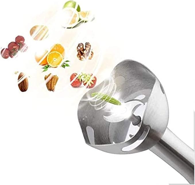 Immersion Hand Blender with Whisk Attachment Quickly Mixes Sauces Purees Soups Smoothies Dips BPA-Free Easy To Clean Stainless Steel/Red