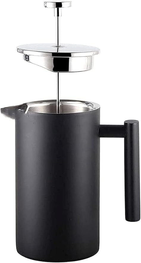 Press Coffee Maker Coffee Press CaffettiereCoffee Maker Coffee and Tea MakerDouble Wall Insulated Stainless Steel French Coffee Press Coffee Tea Maker with Stainless Steel Plunger - Easy to Clea
