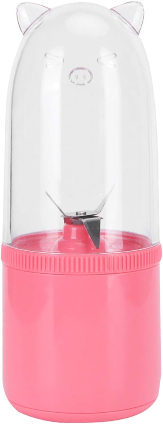 Compact and Portable USB Rechargeable Electric Fruit Juicer Blender(pink)