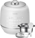 Cuchen 10-Cup Premium IH Pressure Rice Cooker with 316Ti Stainless Steel Inner Pot 2.1 Bar High Pressure for Multi-Grain &amp Canning Auto Steam Clean White (CRT-RPD1010IEWUS)
