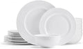 Mikasa Love Story White Chip Resistant 18 Piece Dinnerware Set Service for 6