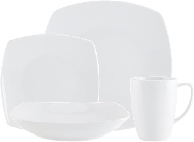 Godinger Dinnerware Set Dinner Dish Salad Dish Cereal Bowl and Coffee Mug Encarta 16 Piece Set
