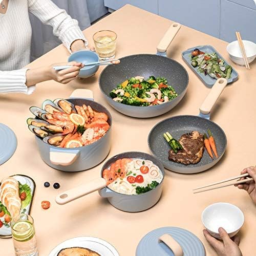 Solid Non Stick Pot Set Four Piece Kitchen Pot Combination Induction Cooker and Kitchenware Cookware Set Cooking Pots Set