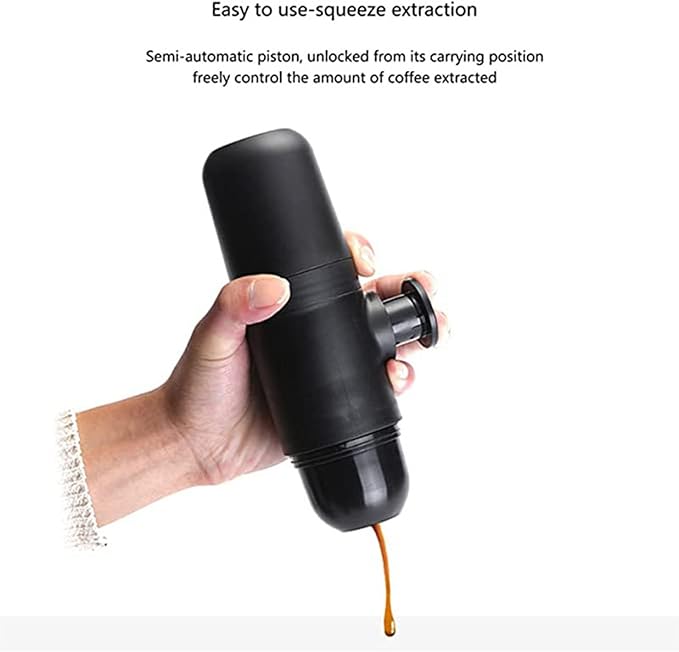 Coffee Maker Portable Coffee Machine 70ML Pressure Espresso Manual Handheld Pots for Car Travel Camping Hiking Home Office