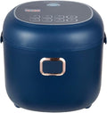 12V/24V/110V Rice Cooker Mini 2L Portable Multicooker 24h Keep Warm Small with Steam Tray Picnic Camping Travel For Car/Truck/Home (Blue)
