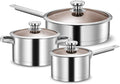 Pot Set Stainless Steel Cookware Set Kitchen Cookware Pots and Pans Set Perfect Cooking Utensils Cookware Cooking Set
