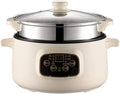 Cooking Pot Multifunctional Rice Cooker Slow Cooker With Automatic Power-Off Protection Household Small Hot Pot Rice Cooker With Steamer(Khakismartedition22cm)