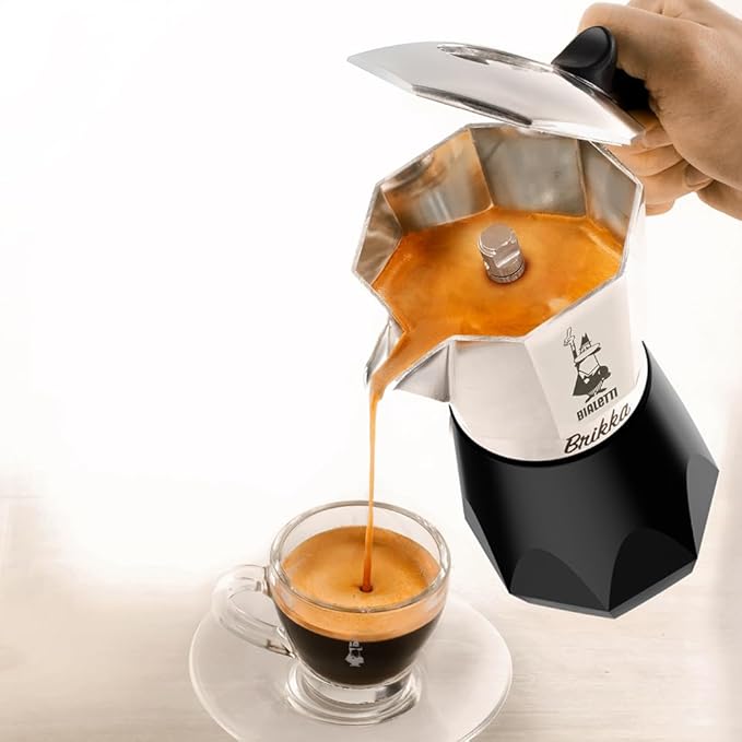 Bialetti Bricca NEW 4 Cup Open Fire Type (Coffee Maker Espresso Makinetta)