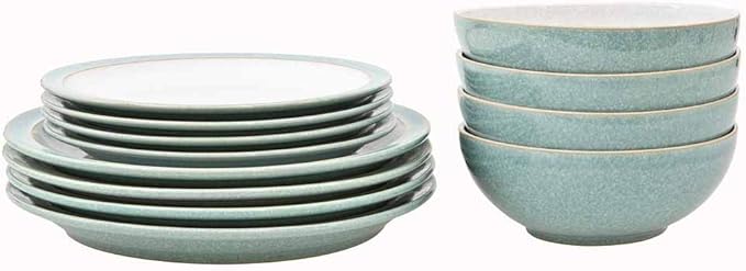 Denby Elements 12 Piece Dinner Set Green
