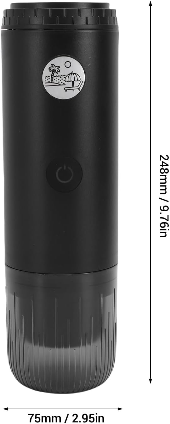19Bar USB Rechargeable Cordless Portable Coffee Maker - For Coffee Grounds &amp Capsules