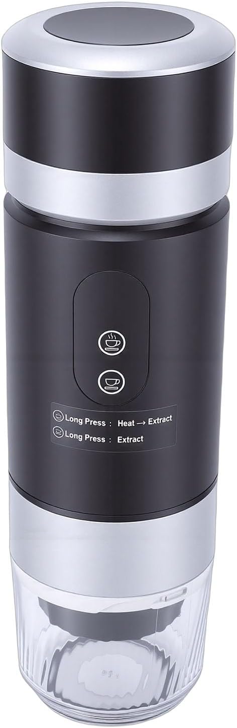 Zerodis Portable Maker Coffee Machines C Mini Coffee Maker 20 Bar Electric Machine for Camping Travel Office RV Hiking Portable Rechargeable USB
