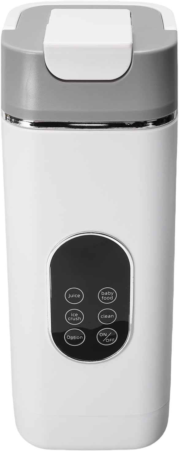 Focket Electric Juicer Cup USB Charging Portable Blender with Digital Display for Home Office Outdoor Use (White)