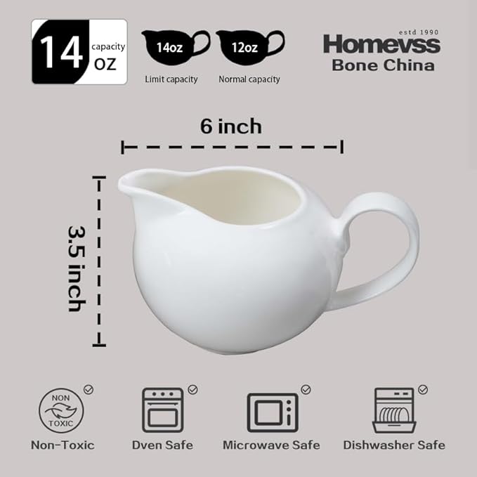 Bone China Coupe Shape Elegance White Sugar &amp Milk Pot Set